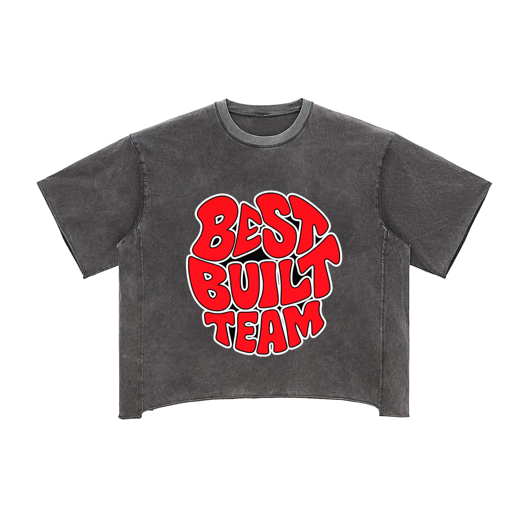 Raw Edge Snow Washed Boxy T-Shirt