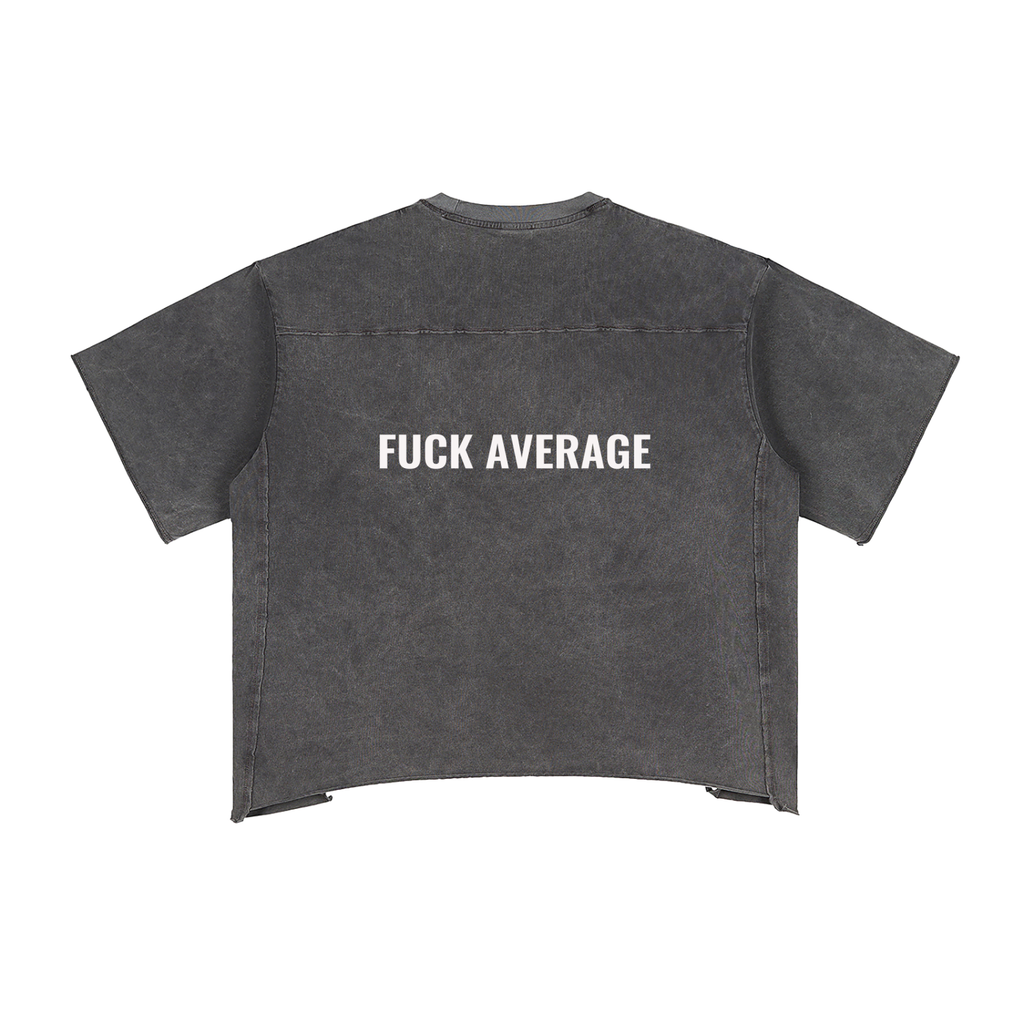 Raw Edge Washed Boxy T Shirt
