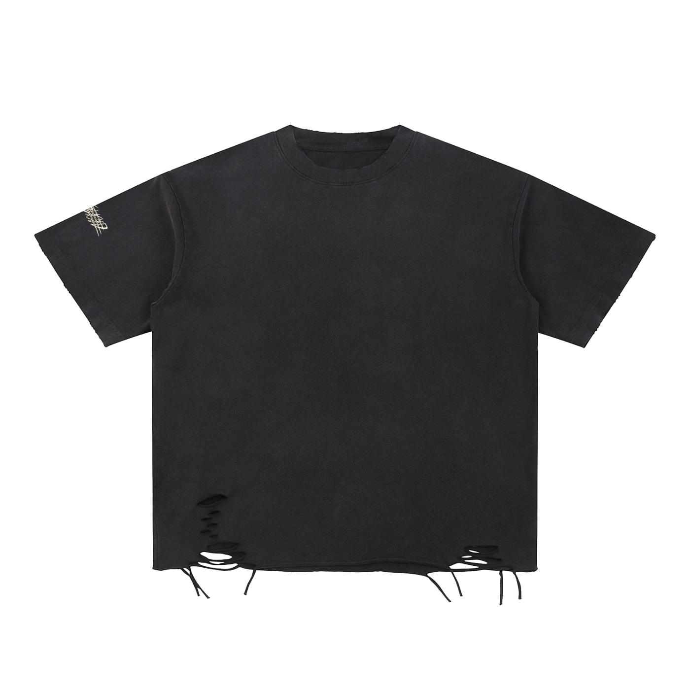 Snow Washed Raw-Hem T-Shirt