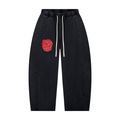 Unisex Mineral Wash Barrel Leg Pants