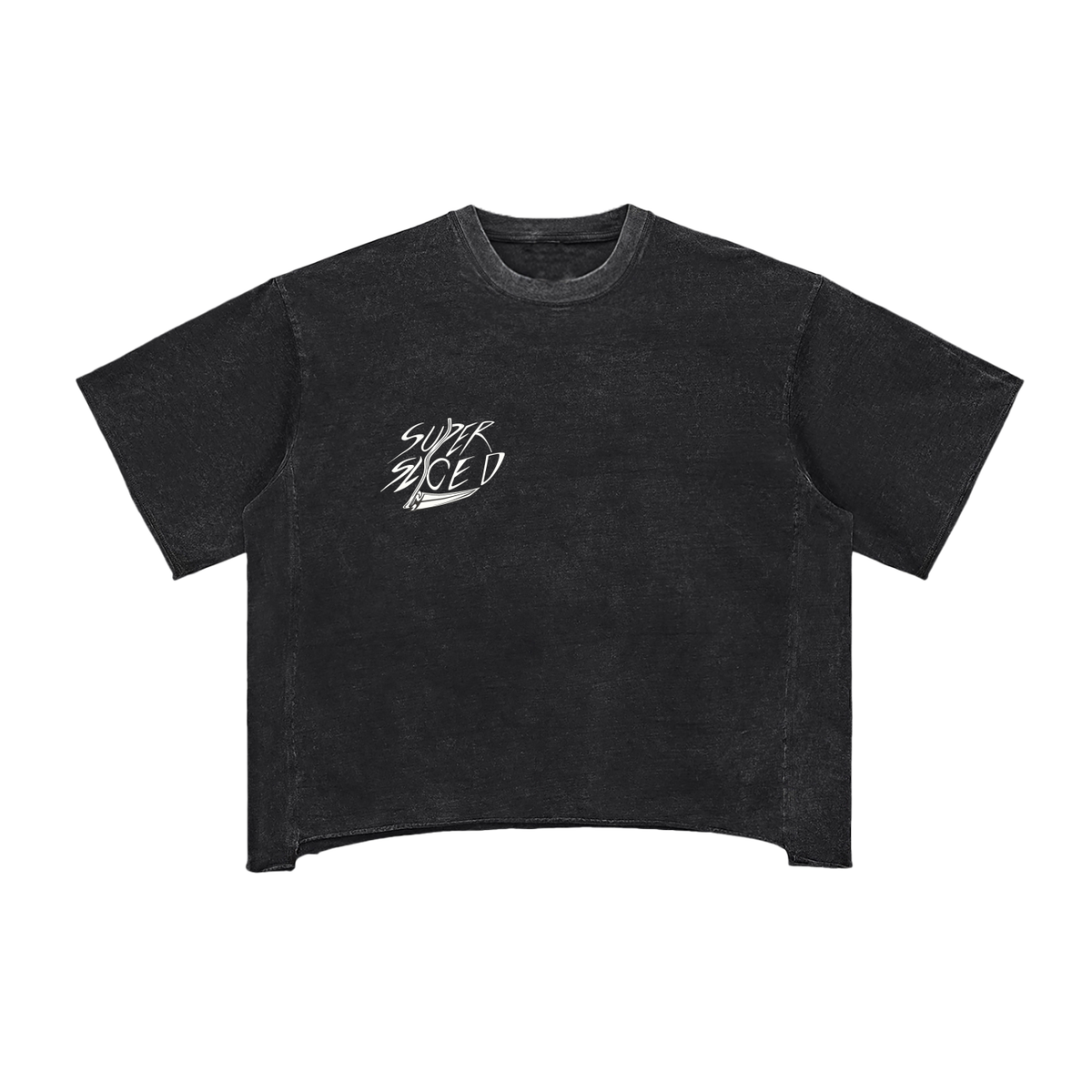 Raw Edge Snow Washed Boxy T-Shirt