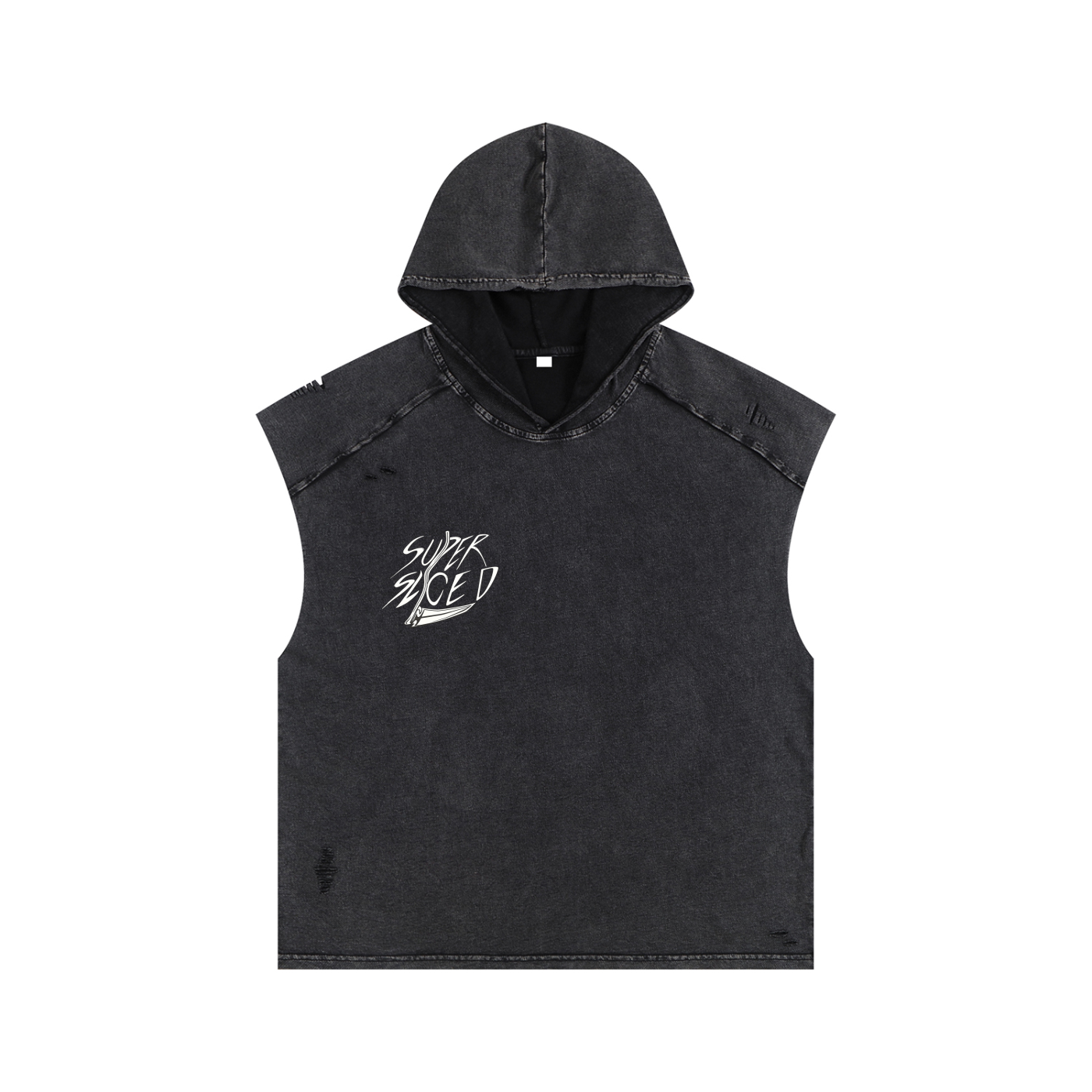 Snow Washed Boxy Hooded Tank Top